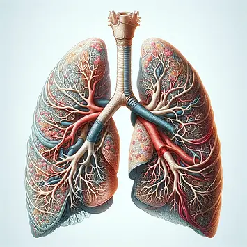 DALL·E 2024-02-27 15.26.15 - Create a detailed anatomical illustration of the lungs, highl