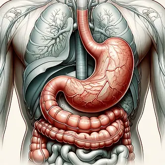 DALL·E 2024-02-27 19.41.36 - Create a detailed anatomical illustration of the stomach, hig